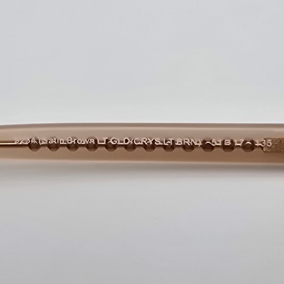 Coach HC5067 9234 Satin Brown Light Gold Crystal Brown Cat Eye Eyeglasses Frame - Picture 7 of 13